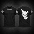 Primal competition T in Black, front and back